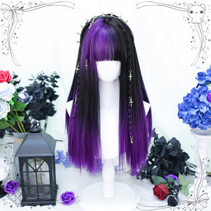purple gradient wig KF11302
