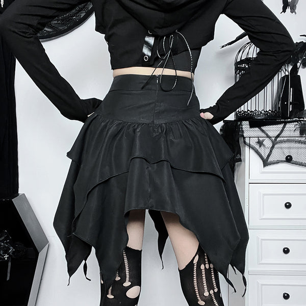 punk style irregular skirt   KF70264