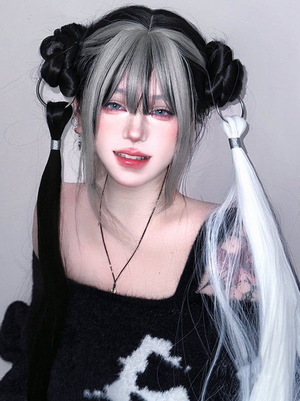 Black and silver lolita wig  KF11296