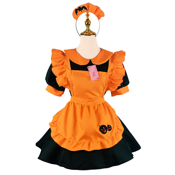 cos pumpkin maid costume    KF70371