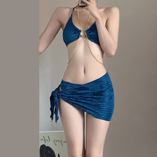 Dark Blue Swimsuit Set  KF70017
