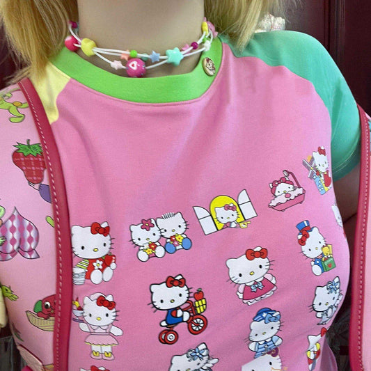 Cute KT cat print T-shirt  KF83875