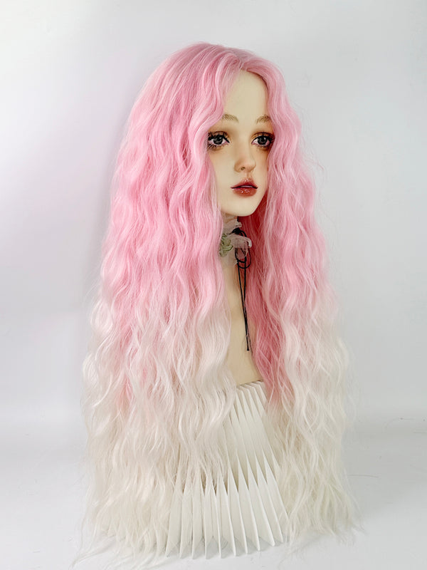 y2k pink wig   KF11005