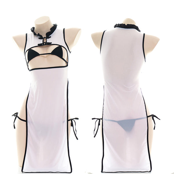 hollow cheongsam dress   KF11308