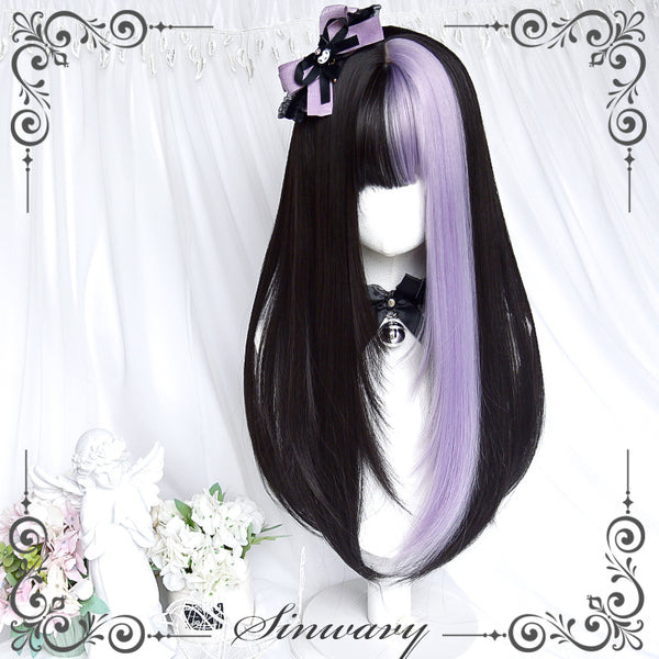 BLACK AND PURPLE LOLITA WIG  KF83510