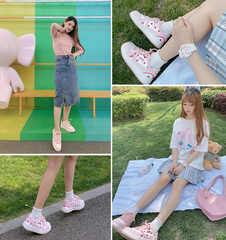 Pink strawberry sneakers KF6913