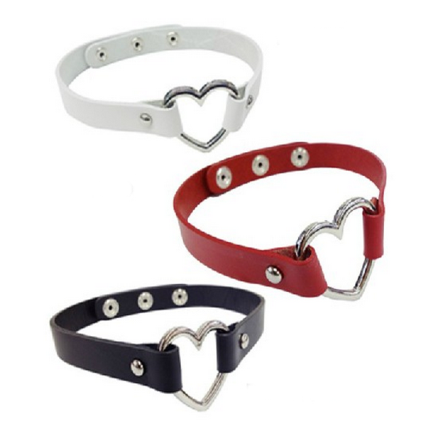 Love Punk Leather Choker (various colors)  KF20012