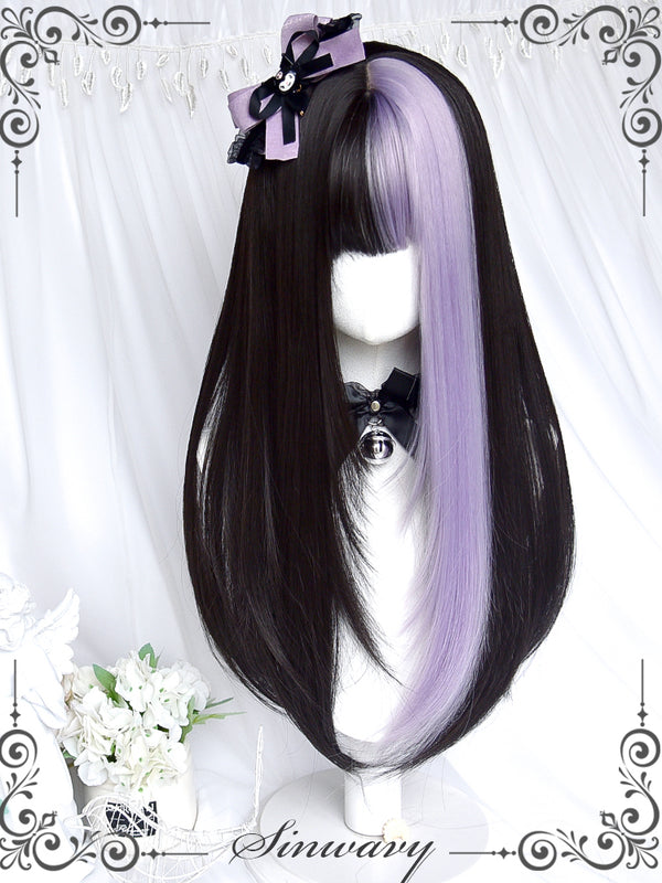 BLACK AND PURPLE LOLITA WIG  KF83510