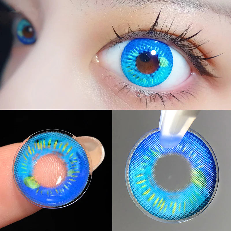 cosplay blue contact lenses  (TWO PIECES) KF83265
