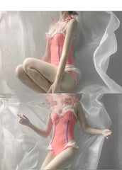 Pink One Piece Swimsuit  KF82650