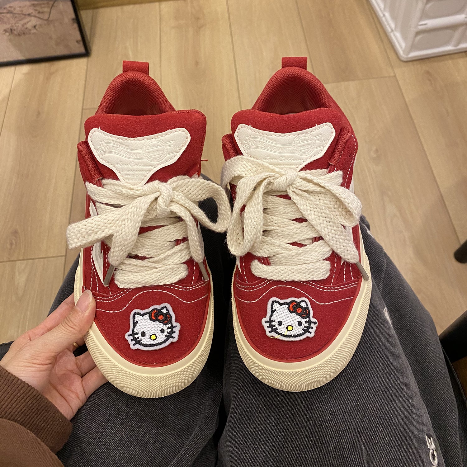 Red cartoon canvas shoes  KF83170