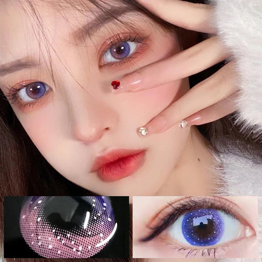 galaxy pink contact lenses (two pieces)  KF8000