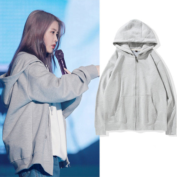 Gray Cardigan Hoodie  KF81676