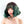 Green short curly wig  KF90285