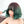 Green short curly wig  KF90285