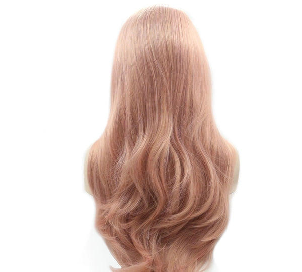 PINK LONG CURLY LACE WIG KF82142