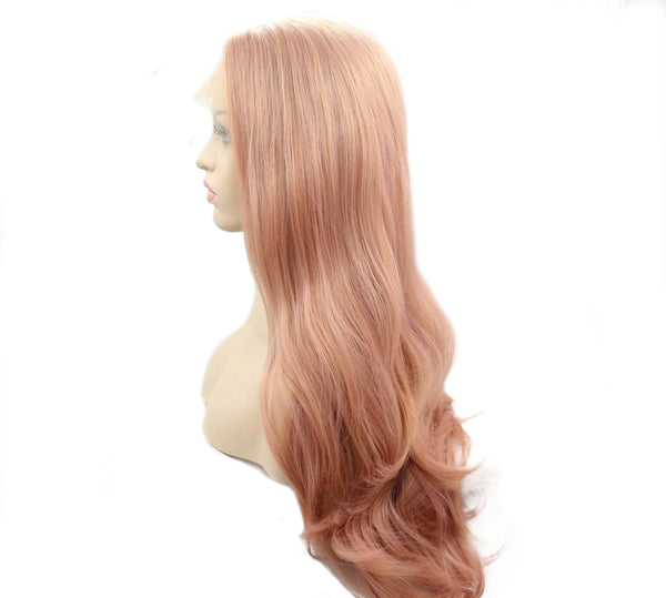 PINK LONG CURLY LACE WIG KF82142