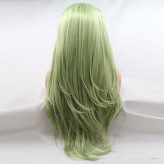 Green Long Straight Hair Lace Wig KF82130