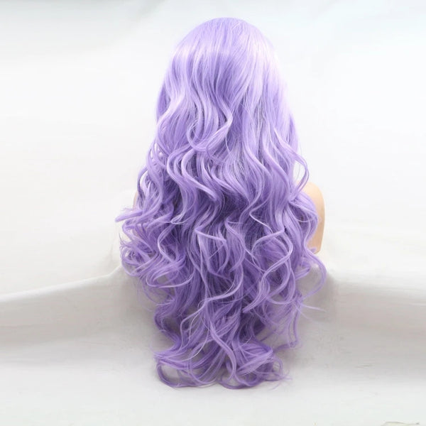 PURPLE LONG CURLY LACE WIG KF82131