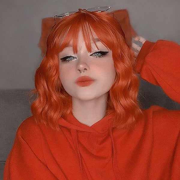 Bright orange wig KF90153