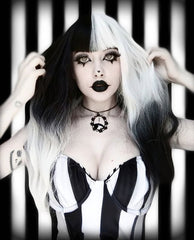 Harajuku black and white wig KF81201
