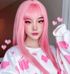 Pink wig KF81023
