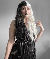 Black and white wig KF81180