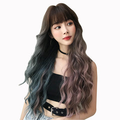 Big wave two-tone long curly hair wig  KF81511
