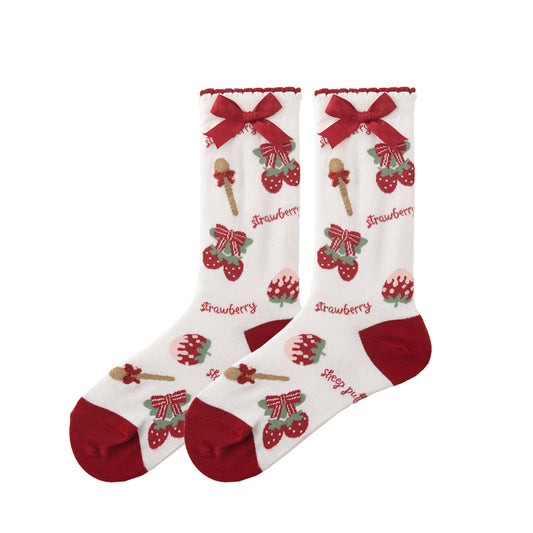 lolita strawberry socks  KF83598