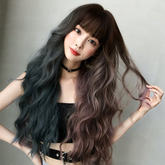 Big wave two-tone long curly hair wig  KF81511
