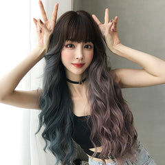 Big wave two-tone long curly hair wig  KF81511