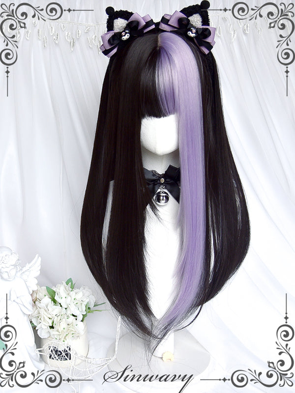 BLACK AND PURPLE LOLITA WIG  KF83510