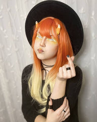Orange gradient wig KF81391