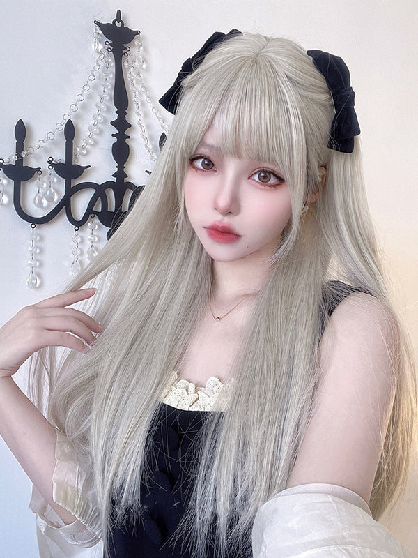 unzzy gray white wig KF50036