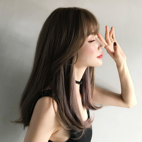 Gradient Long straight wig KF90641