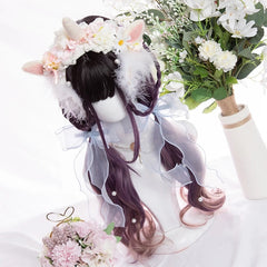 black purple wig KF81333