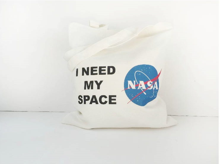 I Need My Space Canvas Tote KF30027