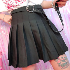 Belted Pleated Skirt KF40067