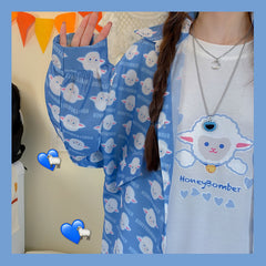 Fashion cute sheep pattern shirt KF81573