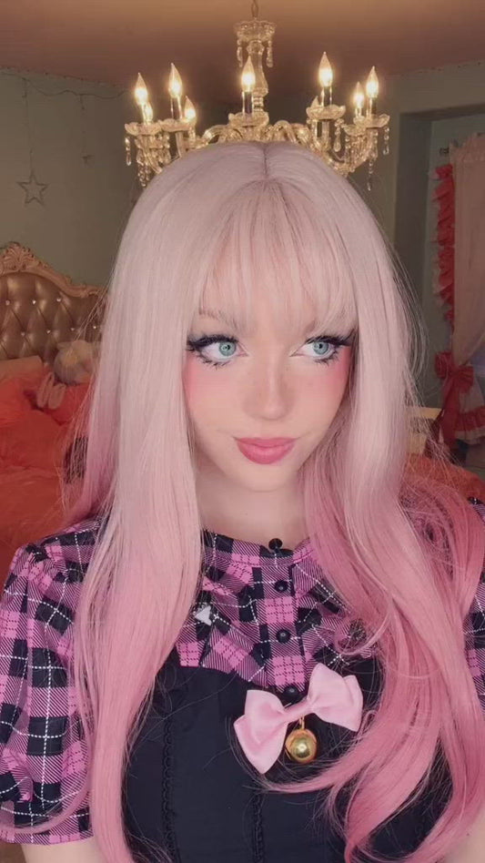 pink wig   KF817782