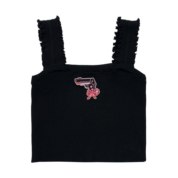 solid color embroidered camisole  KF82750