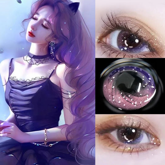galaxy pink contact lenses (two pieces)  KF8000