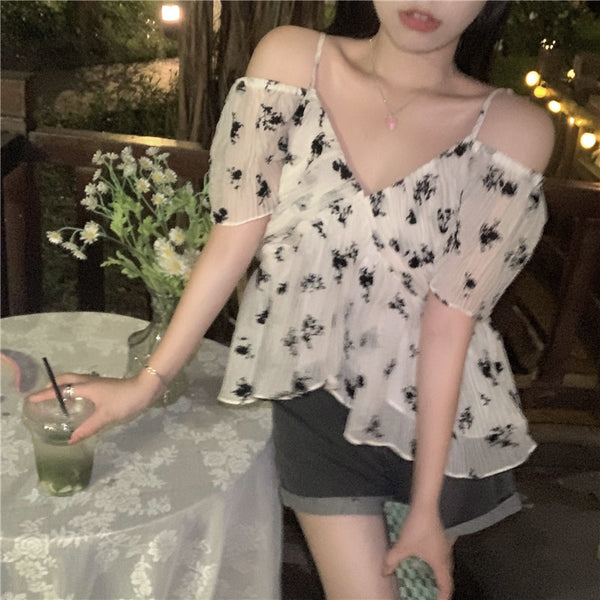 small fresh sling strapless top  KF90138