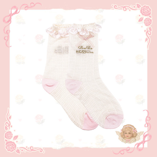 white bowknot socks  KF83599