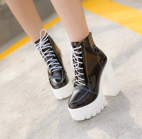 Harajuku Fashion Transparent Shoes  KF20124