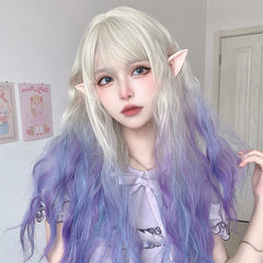 lolita gradient long curly wig  KF82905