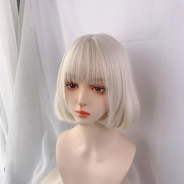 Fashion daily light gold short wig KF81570