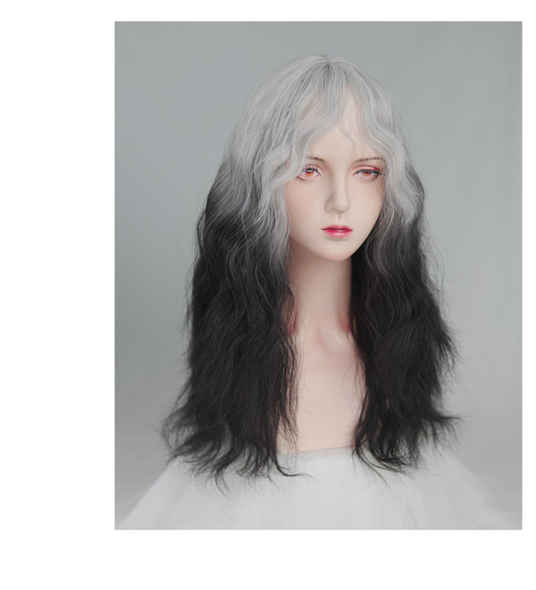 BLACK AND WHITE GRADIENT WIG  KF83342