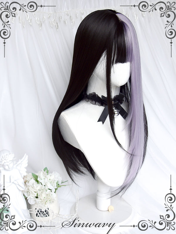 BLACK AND PURPLE LOLITA WIG  KF83510