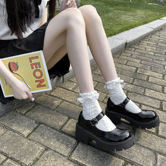 Mary Jane leather shoes  KF82841